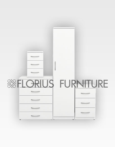 1 Door wardrobes set White